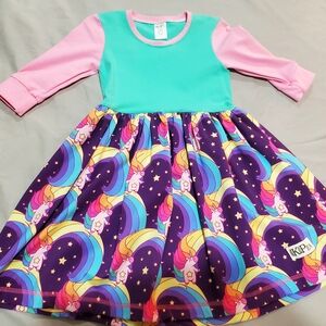 KPea Rainbow Unicorn Lap Dress